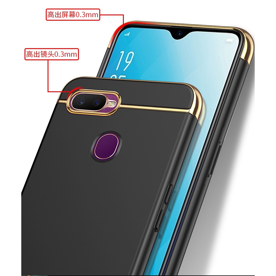 ỐP LƯNG 3 MẢNH CHO OPPO A7,A5S,F9, A12 CAO CẤP