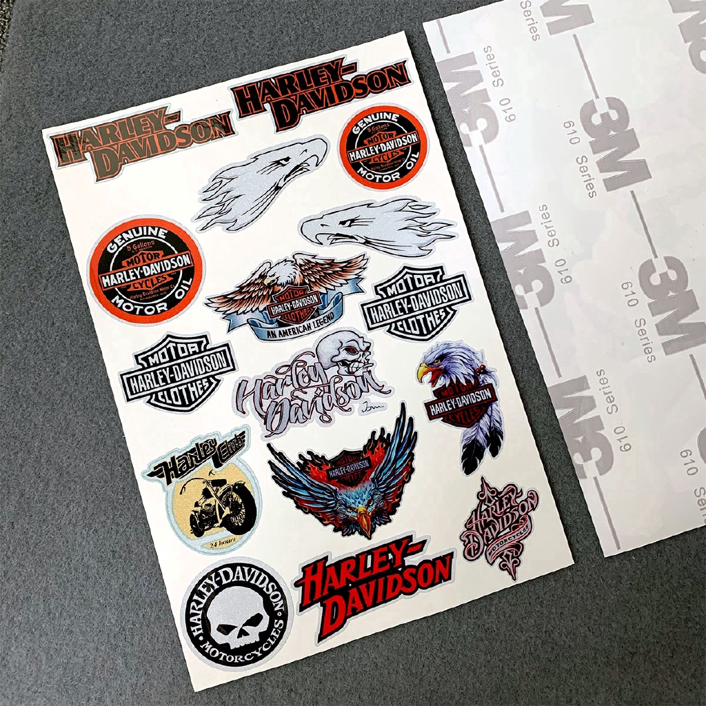 Miếng dán 3M Logo Harley-Davidson Trang Trí Xe Mô Tô
