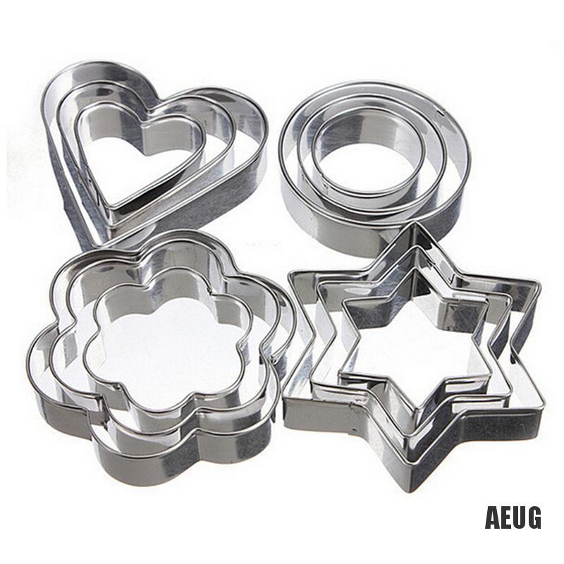 Bộ 12 Khuôn Cắt Bánh Quy Bằng Thép Không Gỉ
