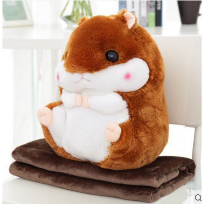 Bộ Chăn Gối Văn Phòng Hình Chuột Hamster FHC665