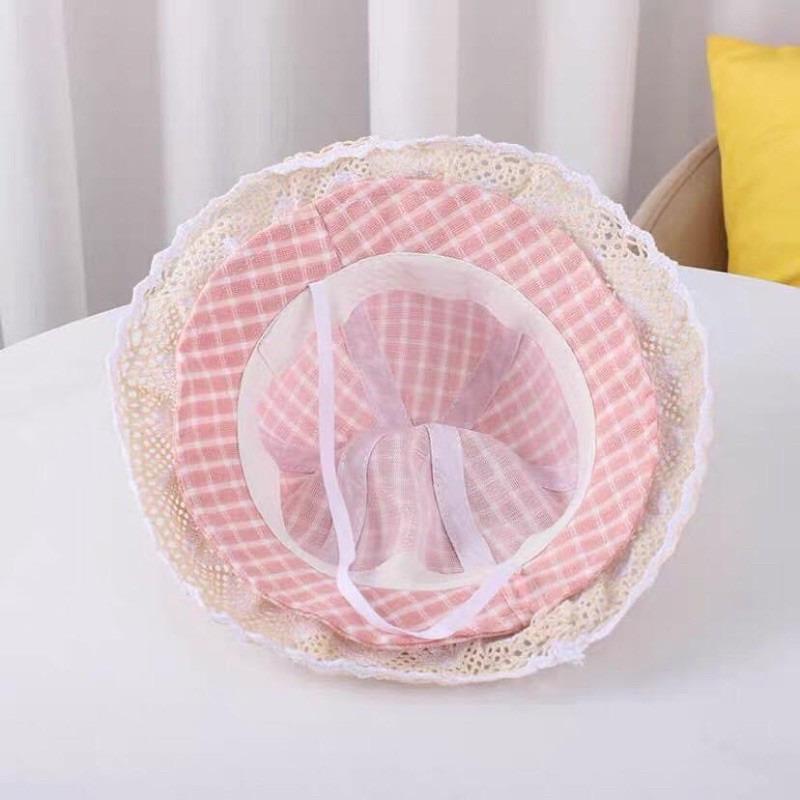 (ảnh thật) Mũ Sunflower viền ren