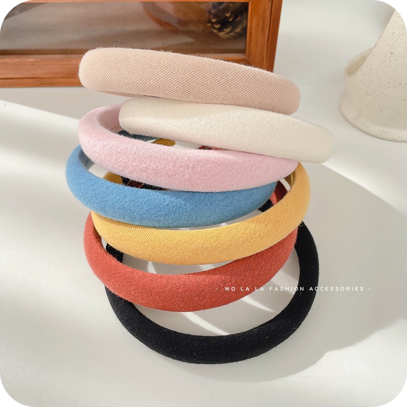 Băng Đô Cài Tóc Viền Xốp Mỏng Kiểu Hàn Quốc Cổ Điển Cho Bạn Gái