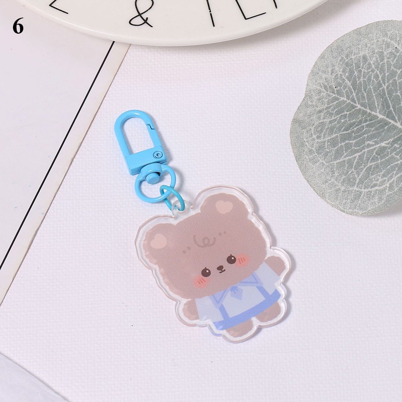 Móc Khóa Acrylic Hình Thỏ/Gấu Dễ Thương