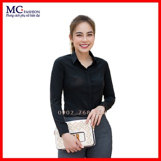 Sơ mi vải đẹp màu đen A198 MC Fashion