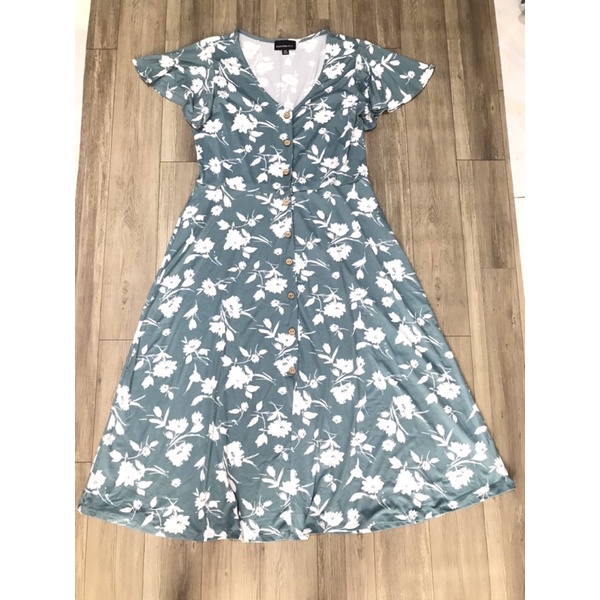 Đầm midi dáng xoè tay cánh tiên vnxk bigsize