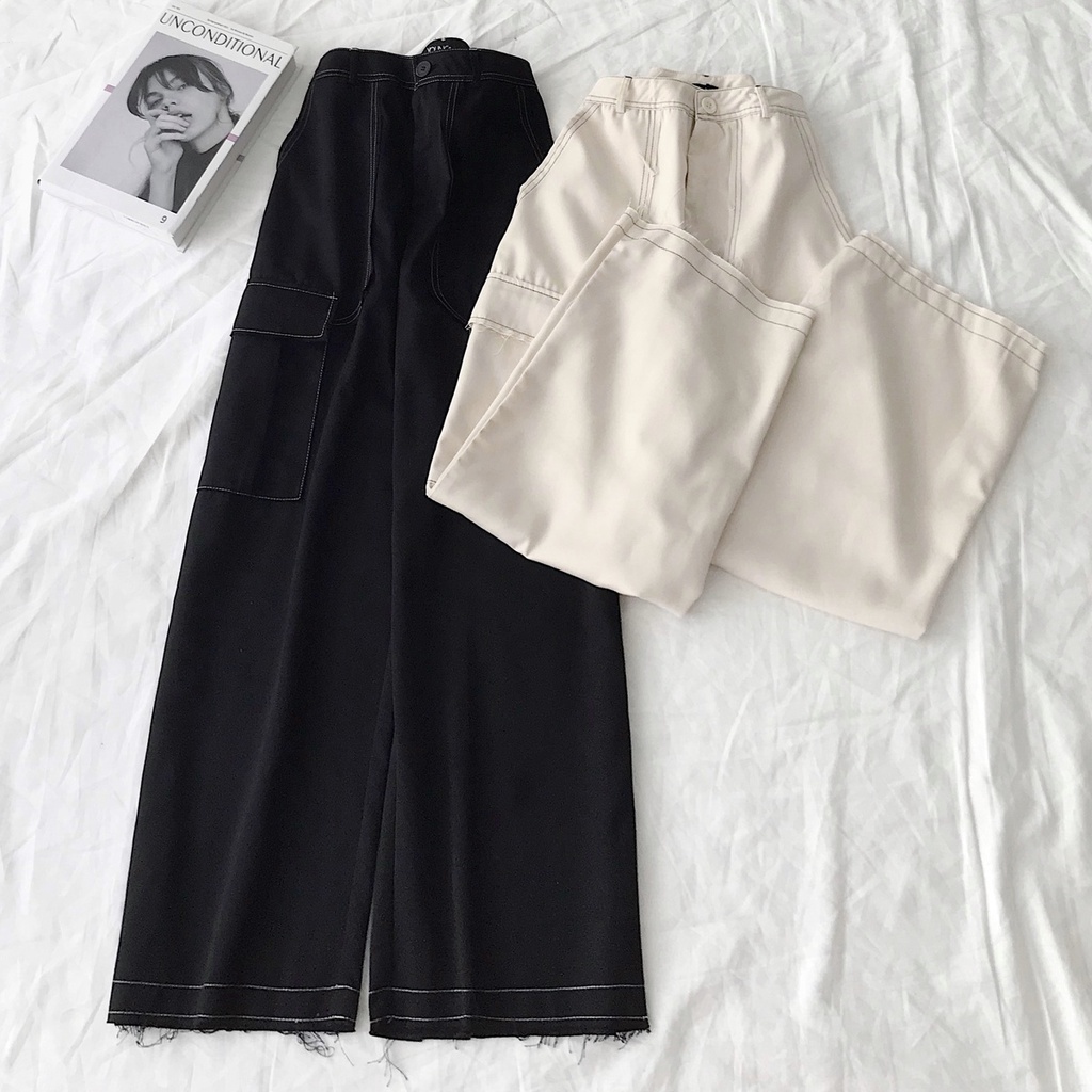 Quần Kaki Nữ JEM CLOSET Chỉ Viền JIPE Style Cá Tính Năng Động Thiết Kế Basic 2891