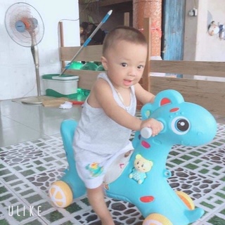 Ngựa bập bênh 2in1 cho bé