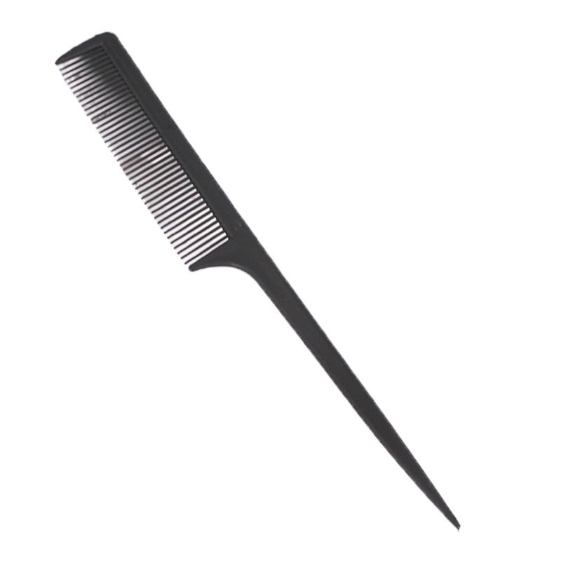 [Hàng mới về] Lược chải tóc răng khít đuôi chuột cán dài 20.5cm bằng nhựa tiện trang điểm tạo kiểu tóc màu trơn cho nữ