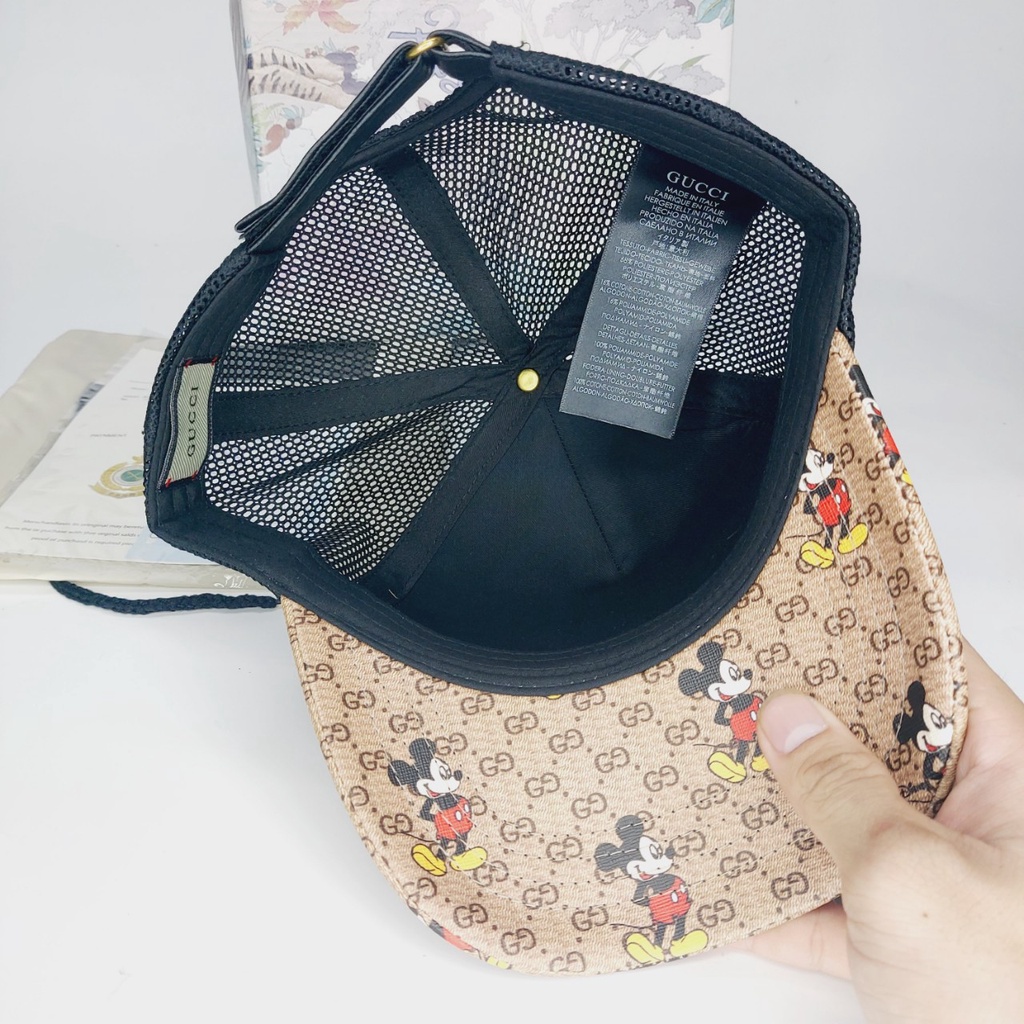Nón kết gc , Mũ lưỡi trai Gc chuột phối lưới from mềm logo da full box hộp cực đẹp
