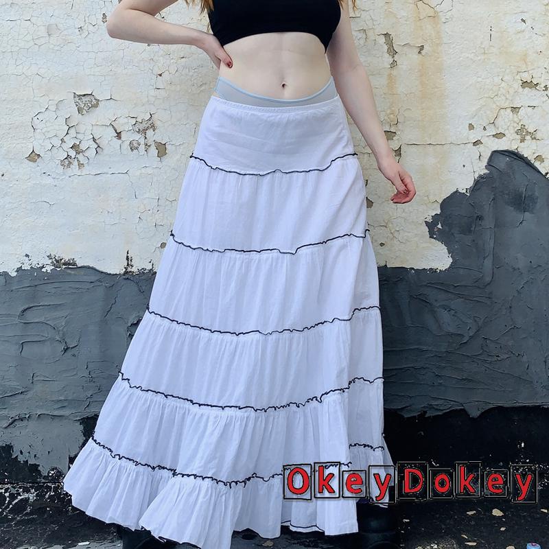Chân Váy Dài Dáng Chữ A Thời Trang Xuân Hè Dành Cho Nữ Okdk-Y2K