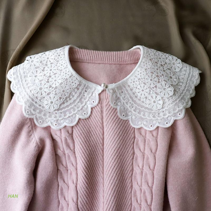 Cổ áo sơ mi giả ba lớp họa tiết hoa dễ thương cho nữ