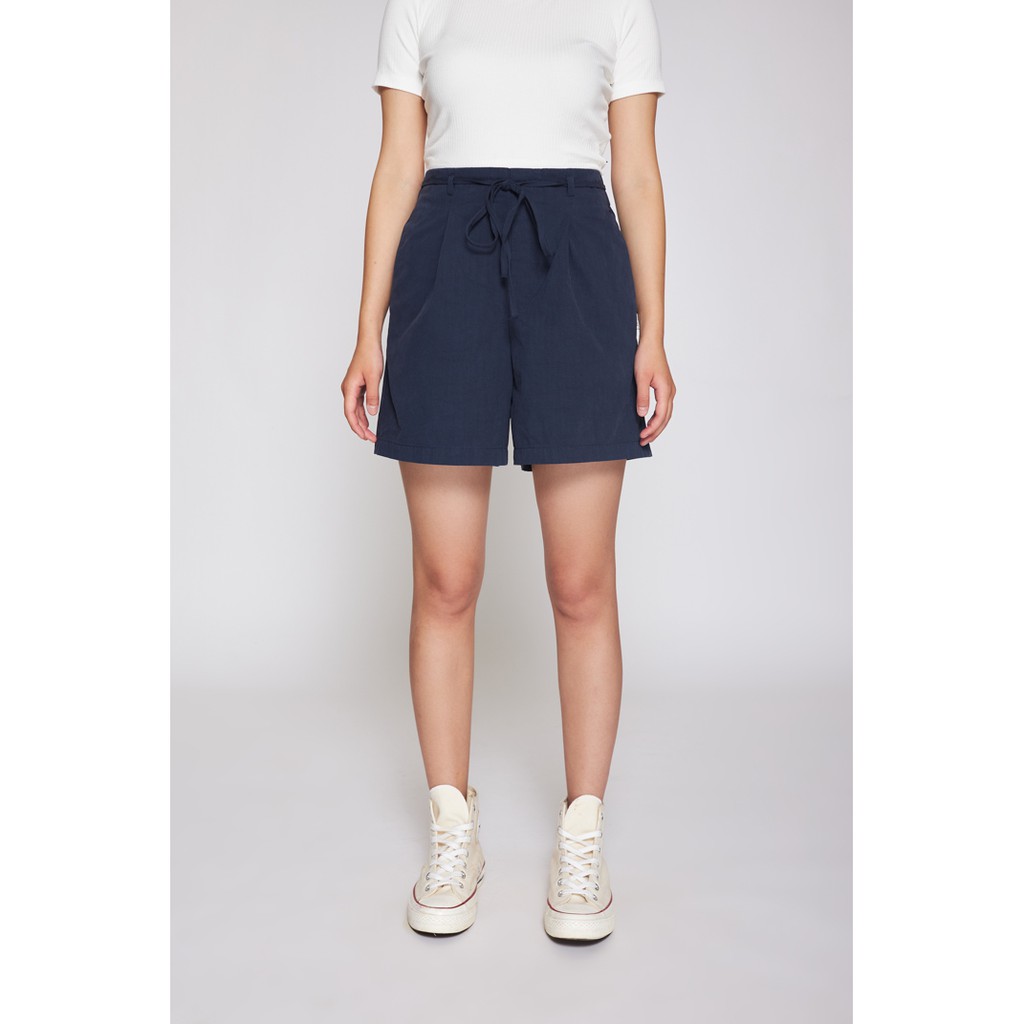Quần Short Nữ BOO Chất Vải Thô Cao Cấp Cạp Chun Có Dây Đai Thắt Nơ Xinh Xắn
