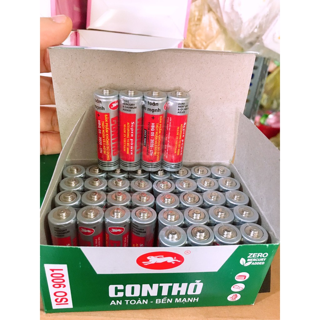 Pin con thỏ (set 4 viên)