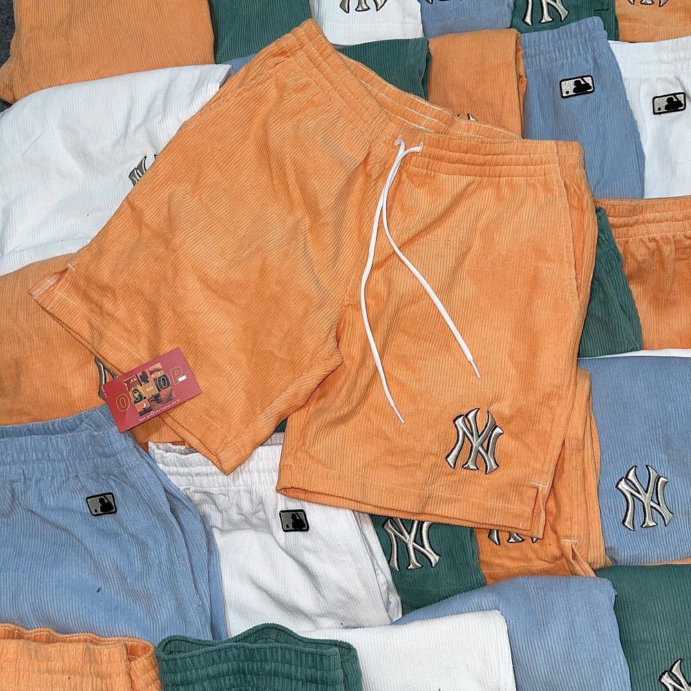 Quần short nhung thun thời trang Nam/Nữ " MLB KOREA " Hàng chính hãng/Oshop