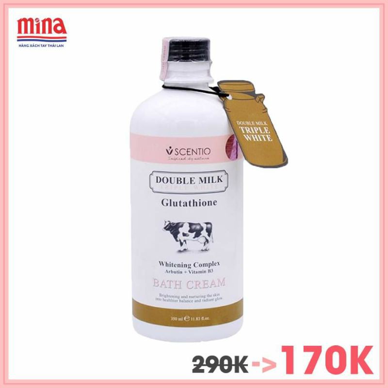 SALE SỐC 💥💥SỮA TẮM TRẮNG DA SCENTIO DOUBLE MILK TRIPLE WHITE BATH CREAM BEAUTY BUFFET THAILAND