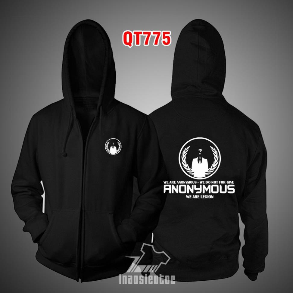 Áo khoác hacker Anonymous đẹp giá rẻ chất lượng /hinh in cực chất