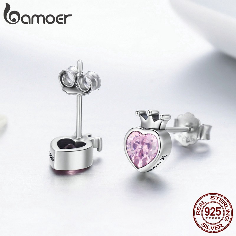 Đôi Khuyên Tai Bamoerhình Trái Tim Đính Pha Lê Phong Cách Hàn Quốc Cho Phụ Nữ