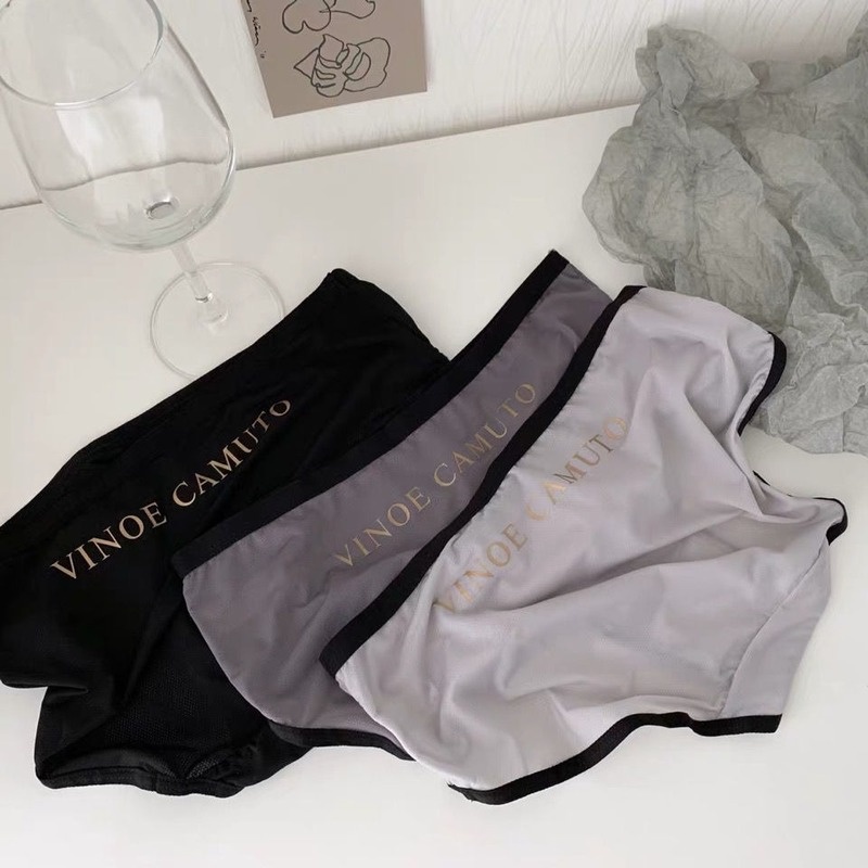 Quần Lót Lụa Lạnh Siêu Mỏng Thoáng Khí Kháng Khuẩn Không Đường May Lưng Vừa Quyến Rũ Cho Nữ