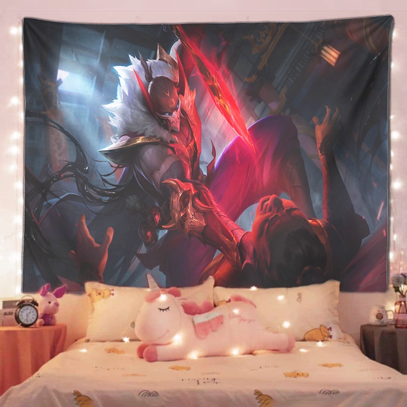 Liên Minh Huyền Thoại 29  TRANH VẢI TREO TƯỜNG, THẢM VẢI TRANG TRÍ PHÒNG NGỦ, DECOR - IN THEO YÊU CẦU.