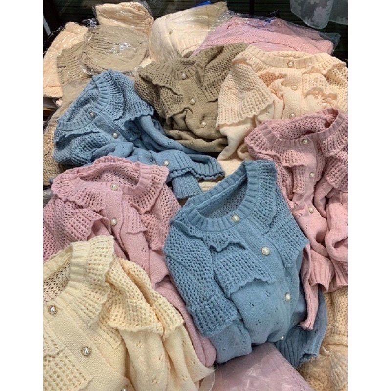 Bán Sỉ Áo Len Bèo Vai 4 màu🎀Freeship🎀ảnh thật Shop chụp