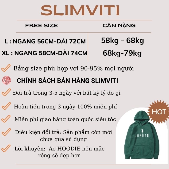 Áo hoodie nam nữ JORDAN form rộng dày có mũ local brand SLIMVITI | BigBuy360 - bigbuy360.vn