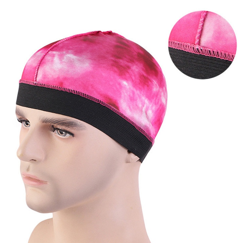 Mũ Trùm Đầu Giả Lụa Co Giãn Nhuộm Màu Gradient Thời Trang Unisex