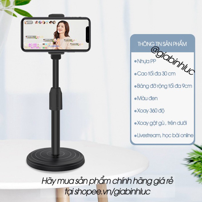 Giá đỡ điện thoại để bàn đa năng xoay 360 độ điểu chỉnh trên dưới hỗ trợ livestream xem phim, quay video ,học bài online | BigBuy360 - bigbuy360.vn