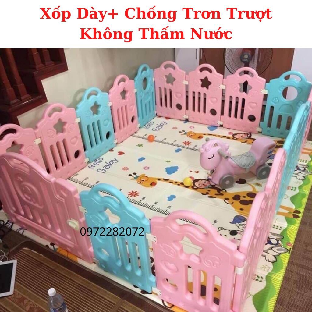 Thảm xốp xpe trải sàn chiếu gấp gọn 2 mặt cho bé xốp trải sàn kích thước 1,8m*2m