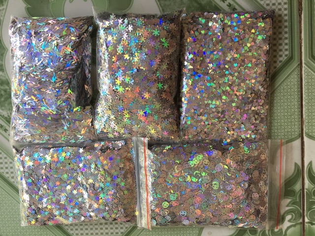 Kim tuyến hình gói 100 gr đa sắc lấp lánh