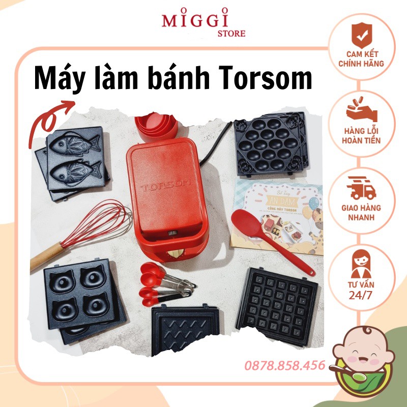 Máy kẹp bánh mì TORSOM - Loại 5 khay - Phiên bản mới nhất hãng - Máy nướng bánh đa năng