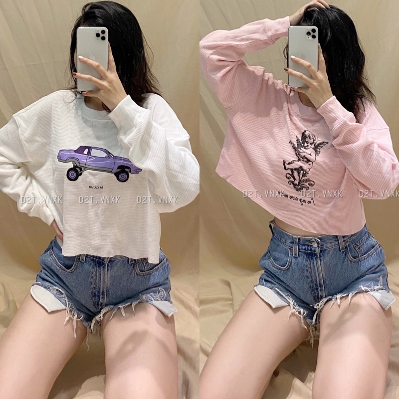 Áo Croptop Form Sông Rộng F.21 VNXK