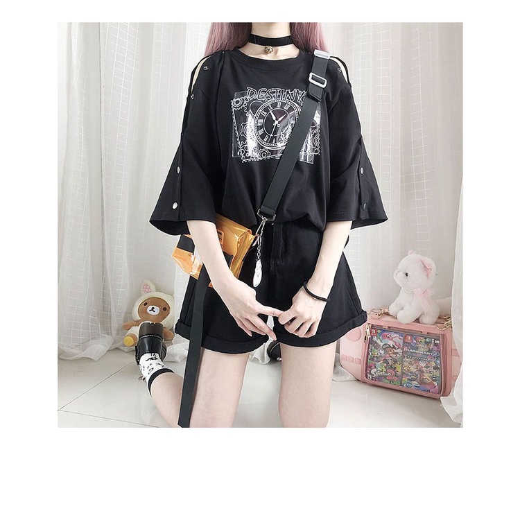 Áo Thun Cotton Tay Lửng Dài Hở Vai Thời Trang Mùa Hè Mới Dành Cho Nữ