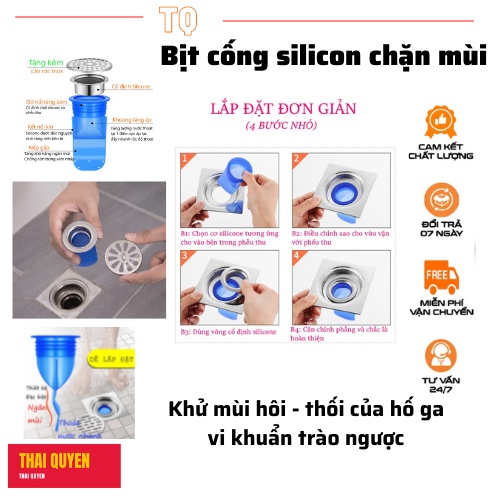 Bộ silicon ngăn mùi hôi cống kèm nắp nhựa, phễu cao su Silicon lắp thoát sàn phòng tắm nhà vệ sinh chống côn trùng