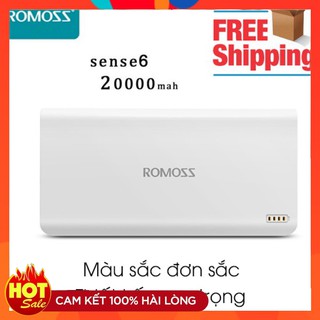 Sạc Dự Phòng 20000mAh Romoss Sense 6 I Chính Hãng I Bảo Hành 12 Tháng I Đổi Trả Miễn Phí Trong 3 Ngày HOT