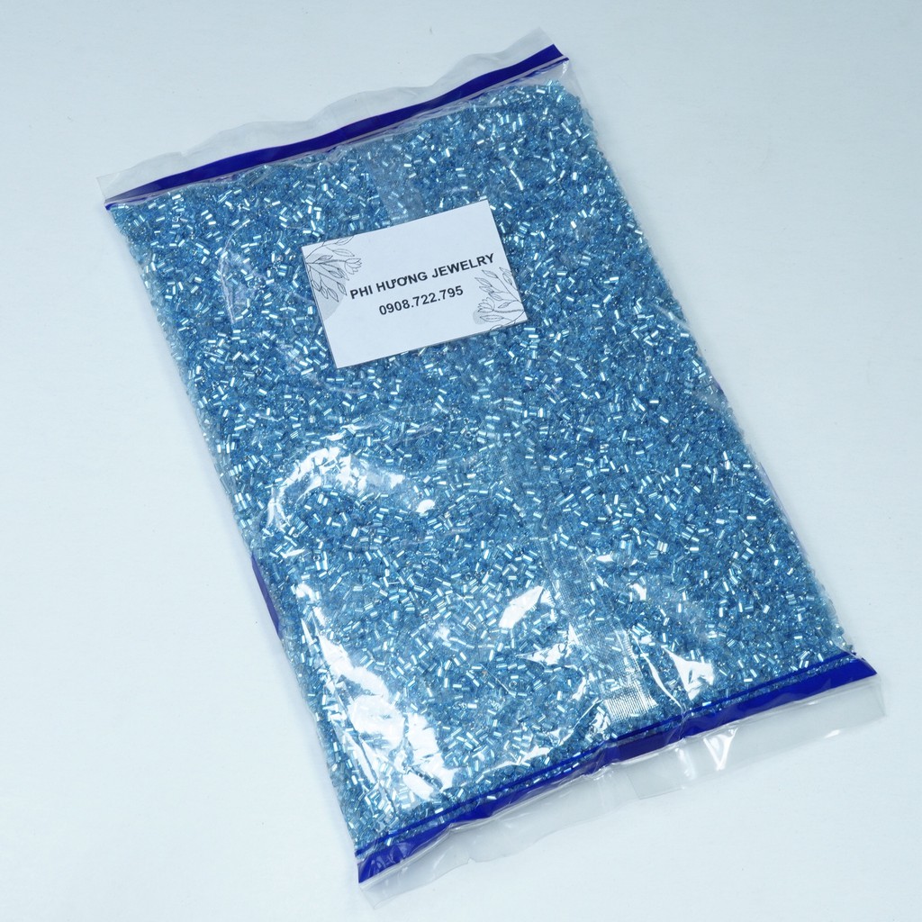 Gói 50gr hạt cườm gãy 2mm, hạt sáng bóng, loại tốt, nguyên liệu đính kết, handmade - link 2