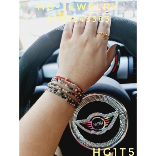 Vòng tay phong thủy đá tourmaline tài lộc - may mắn - bình an