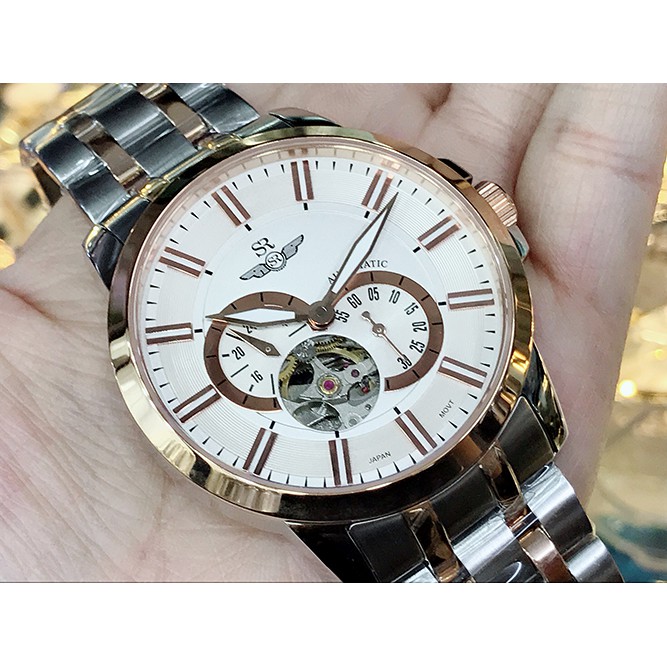 Đồng hồ Nam SRWATCH Automatic ( cơ ) Open Heart SG8871.1302 mặt kính sapphire , chống nước , chống trầy , Bảo Hành 12 TH