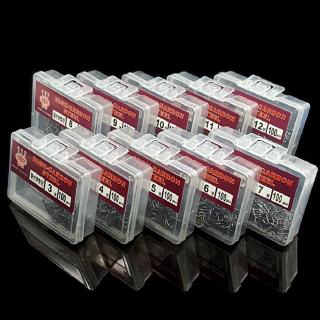Bộ 100 lưỡi câu cá bằng thép không gỉ chất lượng cao