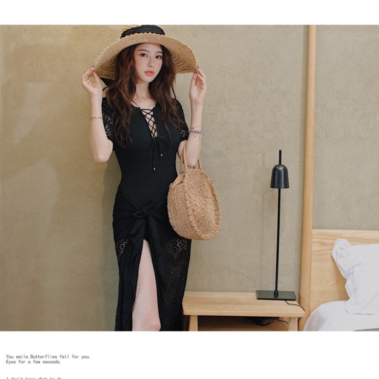 Bikini Đan ngực 2256 ❤️[Hàng có sẵn]❤️Đồ bơi kèm choàng, tinh tế, sang trọng, quý phái