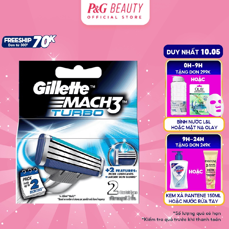 Lưỡi dao cạo râu Gillette Mach3 vỉ 4 lưỡi