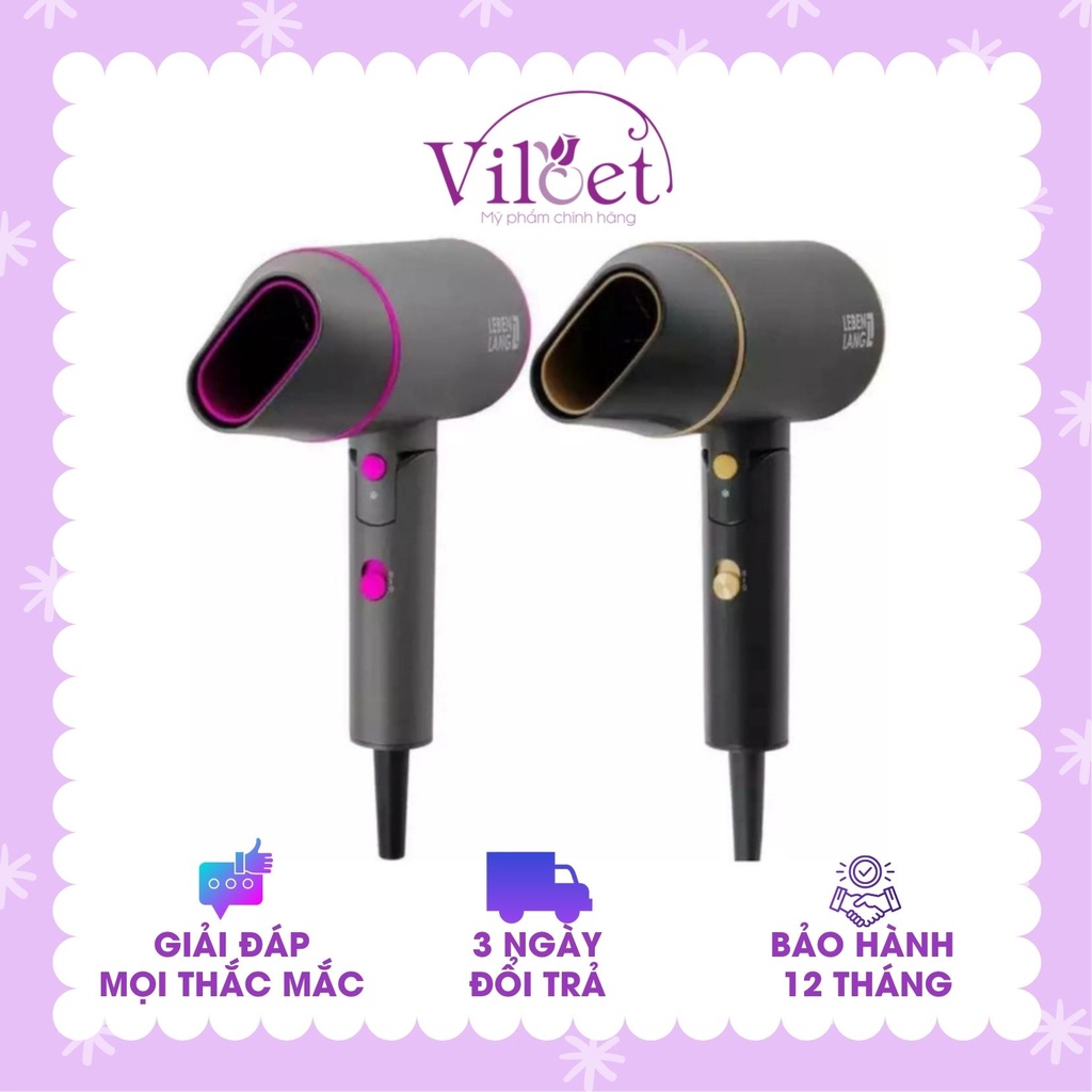 Máy sấy tóc Lebenlang LBH3088P Đức 2 chiều nóng lạnh chống xơ rối tóc mini gấp gọn 2100W - Shop Viloet