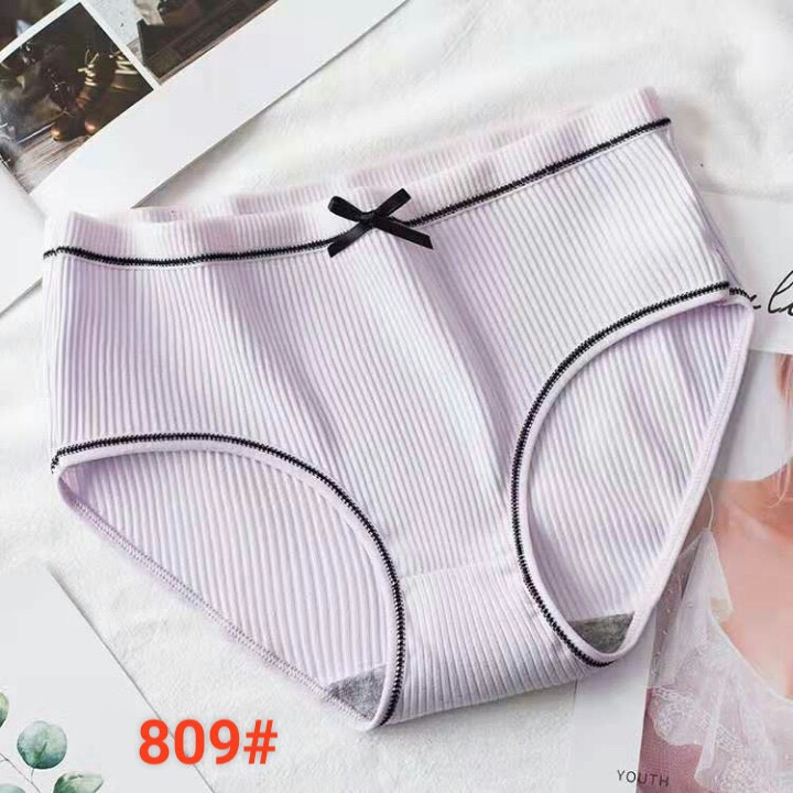 QUẦN LÓT NỮQUẦN TĂM GÂN ĐÍNH NƠ KHÁNG KHUẨN HỌA TIẾT XINH XĂN KÈM TÚI ZIP
