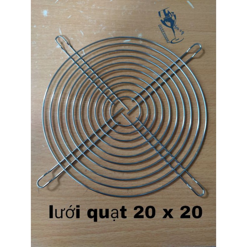 lưới bảo vệ quạt 20cm x 20cm tâm lỗ bắt ốc 17cm