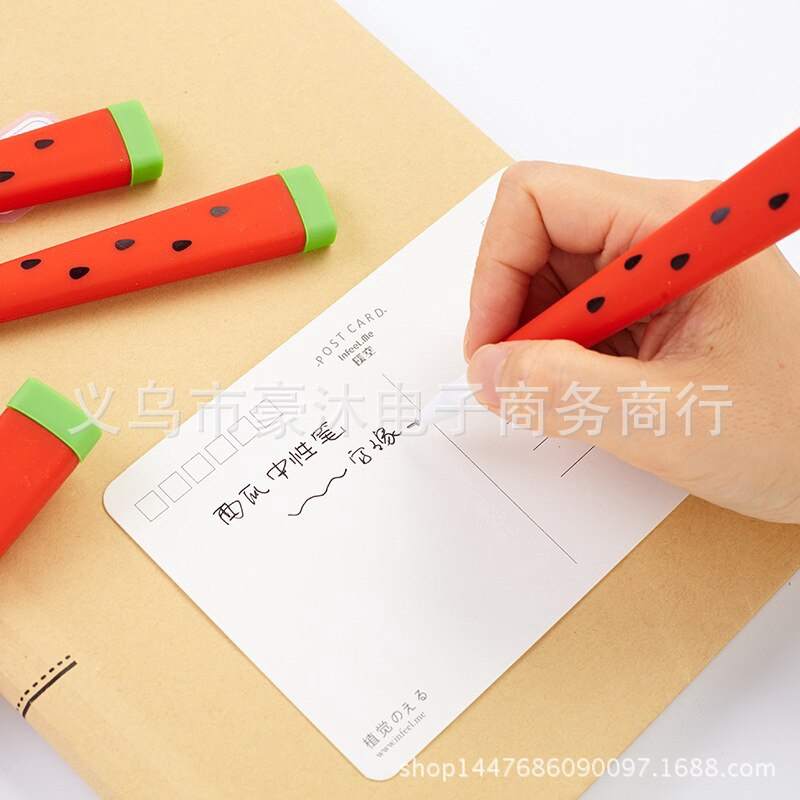 Bút Bi Mực Gel Hình Dưa Hấu Dễ Thương 0.38mm