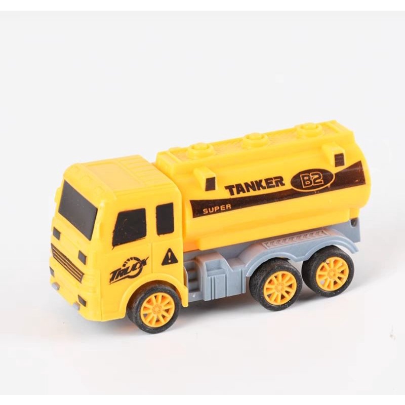 Bộ 4 xe oto máy xúc công trình chạy đà cho bé