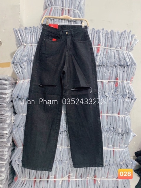 QUẦN JEAN ỐNG RỘNG RÁCH GỐI CẠP SIÊU CAO FORM DÀI RỘNG🎯mã 028 | BigBuy360 - bigbuy360.vn
