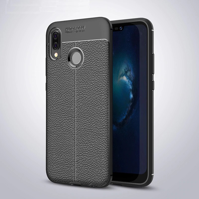 Ốp Lưng Auto Focus Vân Da Cho Huawei Nova 3e