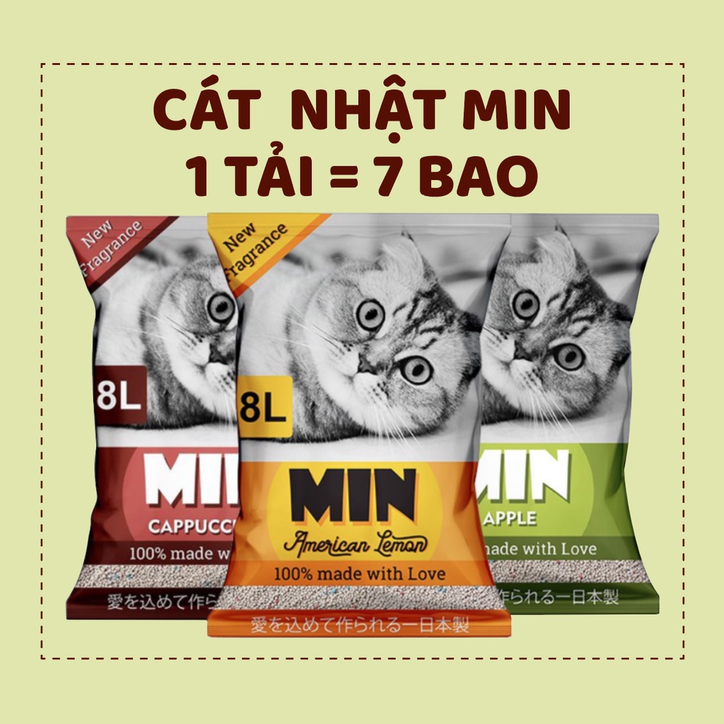 [HOẢ TỐC] 1 TẢI cát Min 8L - Cát vệ sinh cho mèo Nhật Bản