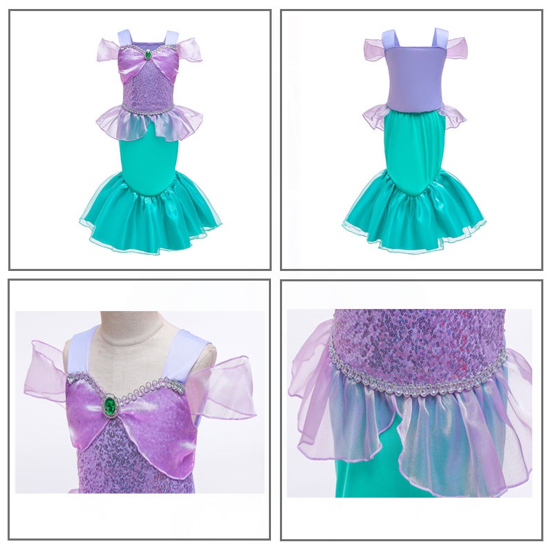 Đầm Hóa Trang Nàng Tiên Cá Xinh Xắn Cho Bé Gái