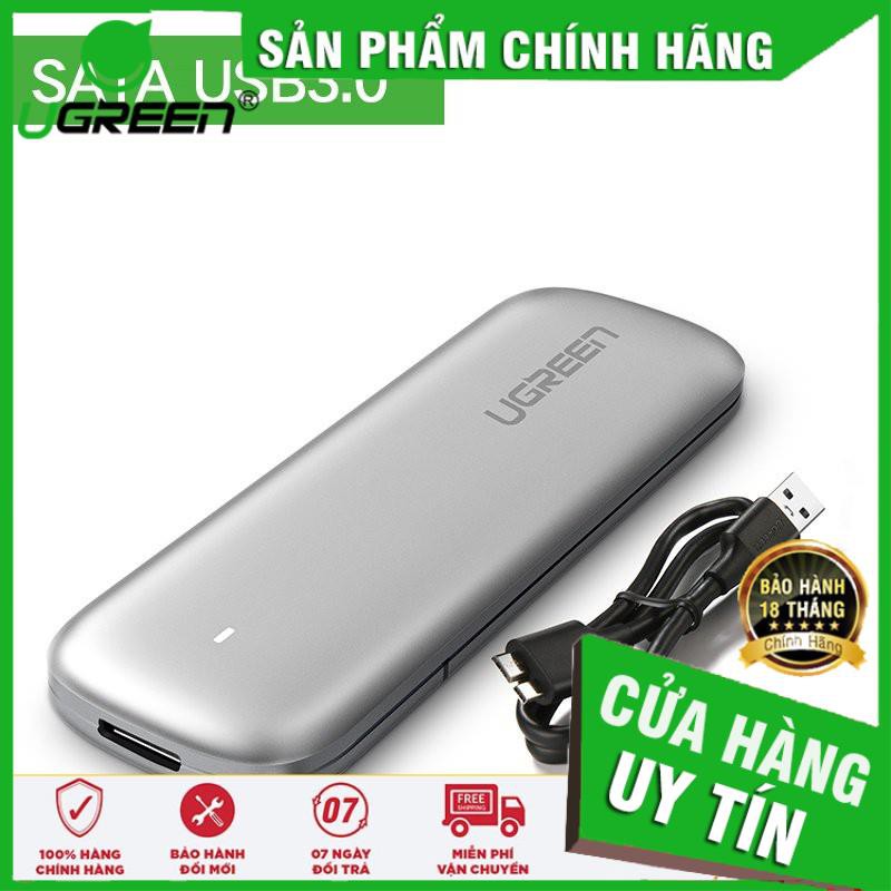 Box đựng ổ cứng SSD M.2 Sata NGFF chuẩn USB 3.0 Ugreen 60530 ✔HÀNG CHÍNH HÃNG ✔